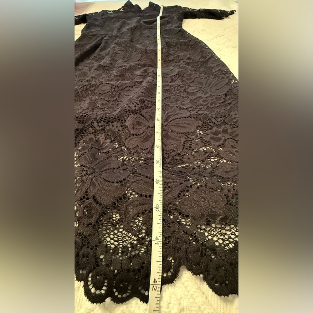 Dress - New York & Company lace - mock neck - size small - classic. Excellent - Picture 12 of 16